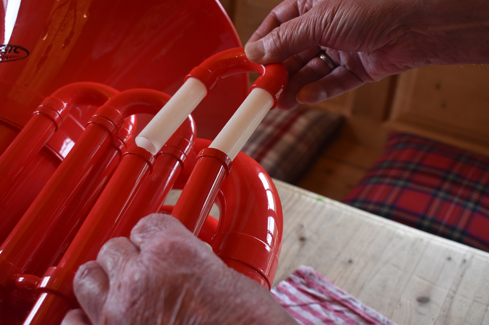 Einsetzen des Stimmzuges